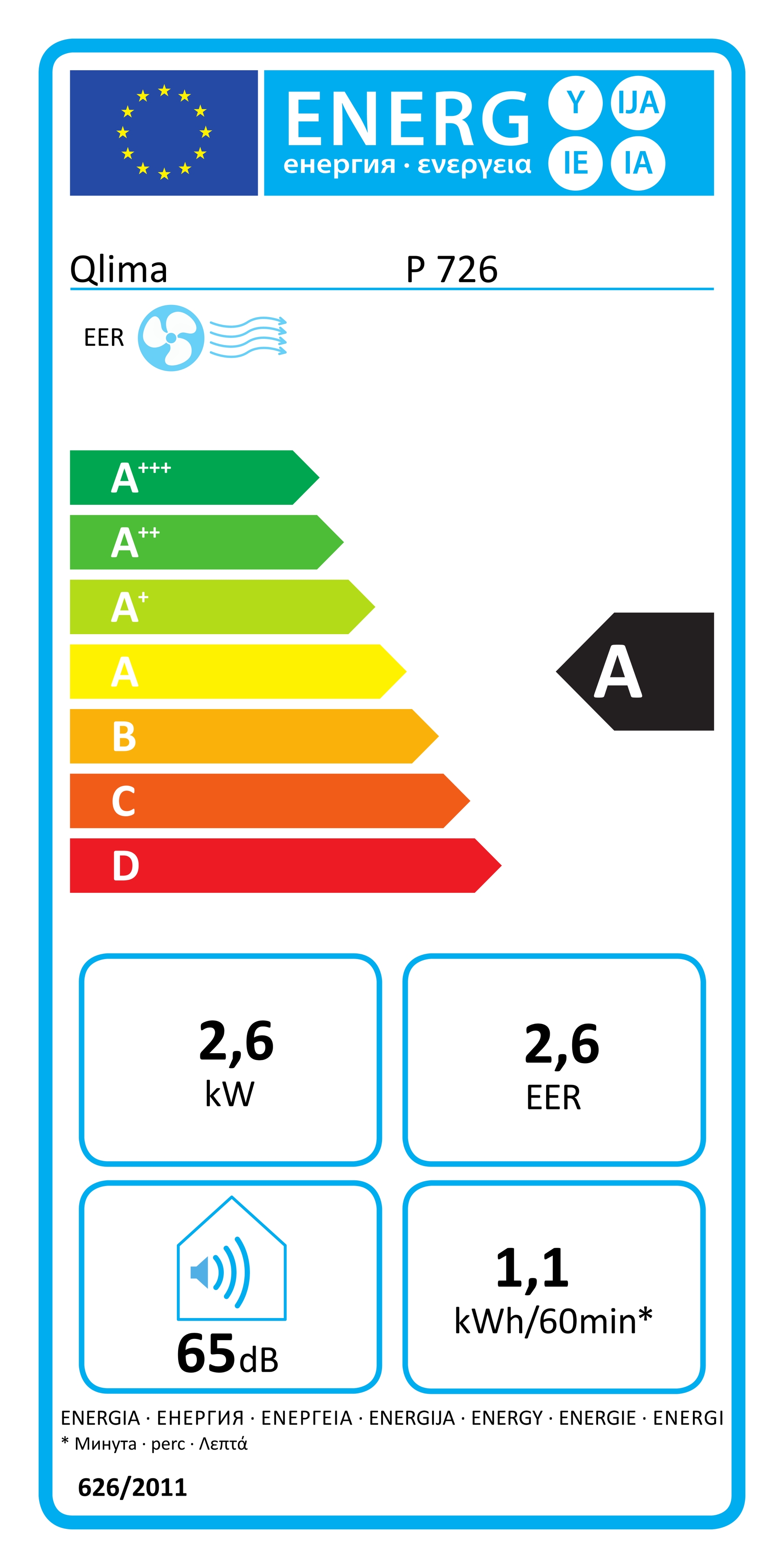 Climatiseur mobile réversible connecté QLIMA Ph7 1300/2600W 11970/8892BTU – Image 6